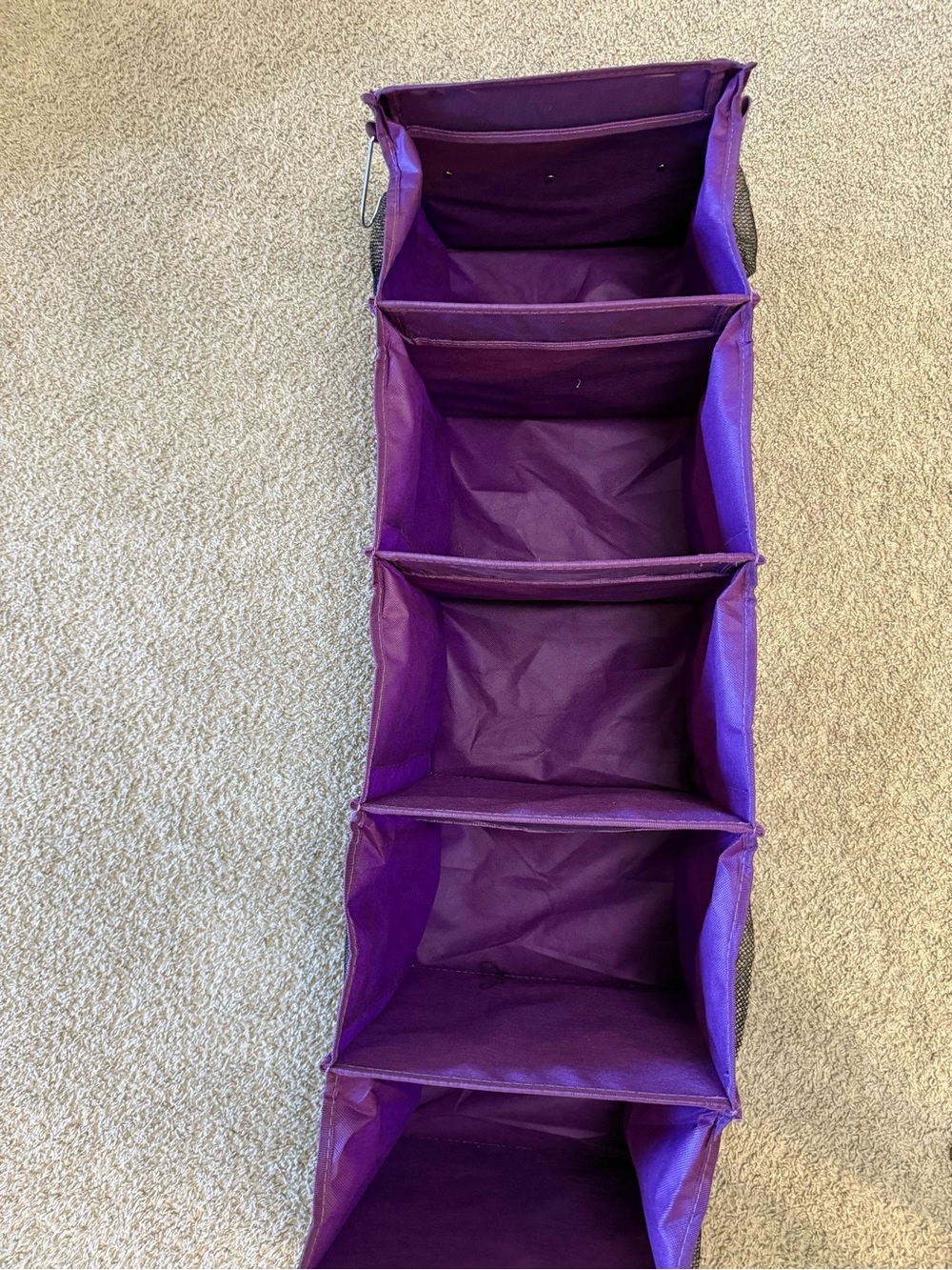 Purple Hanging Closet Organizer for Home Storage